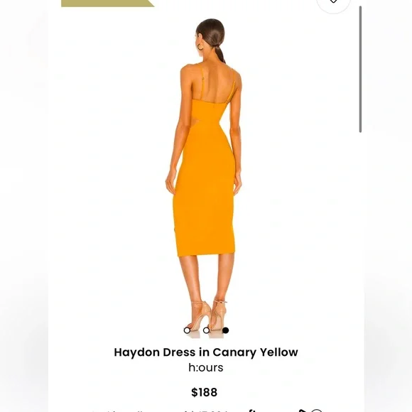 Haydon dress in canary  Yellow - Picture 2 of 5